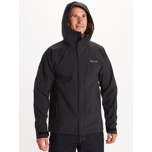 Marmot Rain Jacket Black NZ - EVODry Bross Jackets Mens NZ7485610